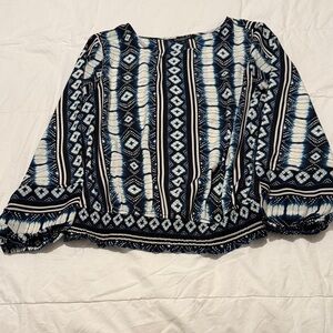 Liverpool Colorful Patterned Blouse, Sz S